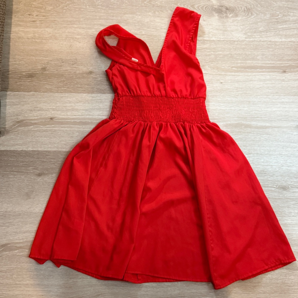 Derek Heart Bold Red Dress small
